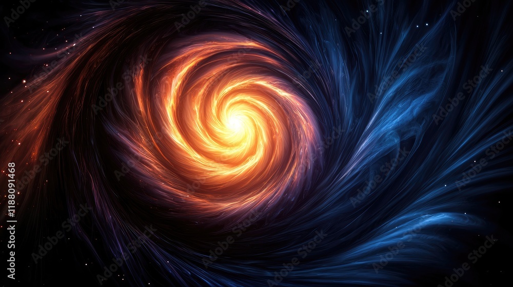 Aufkleber galactic swirl of colors outer space digital art cosmic environment abstract viewpoint universe conc