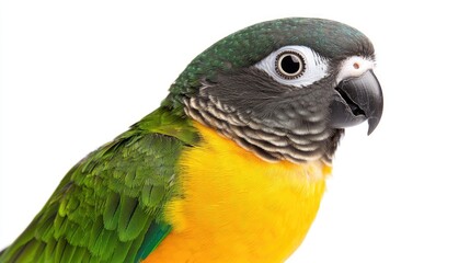 Obraz premium Colorful parrot portrait studio animal photography white background close-up wildlife conservation