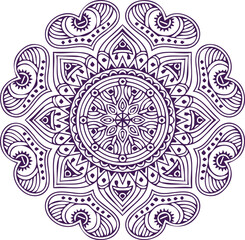 Beautiful flower art and mandala vector design
