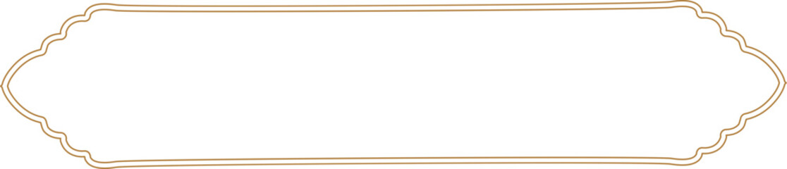 Obraz premium Islamic border frame outline vector. Vintage frame decoration.