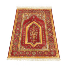 Elegant Red Carpet with Intricate Patterns Transparent Background Home Decor Indoors Aesthetic Appeal