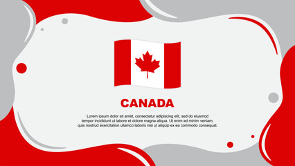 Canada Flag Abstract Background Flat Design Template. Canada Independence Day Banner Wallpaper Vector Illustration. Canada Banner
