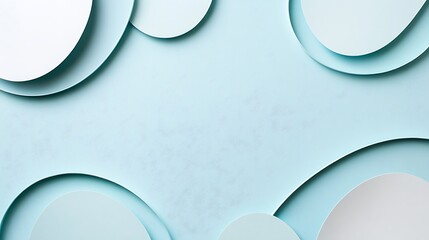 Fototapeta premium Abstract Blue and White Layered Circles Design