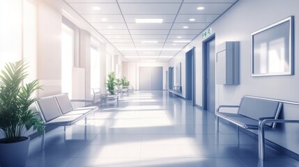 Crowded hospital waiting room with patients and medical staff, showcasing healthcare challenges and the importance of efficient medical services in modern society.
