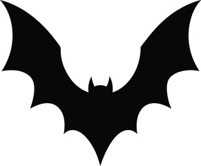 Black bat vector on a white background