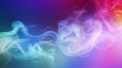 Fototapeta premium Colorful smoke or mist background blending, backlighting, light background with space on the right side of the frame,generative ai illustration