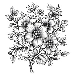 hand drawn flowers