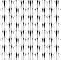 Geometric pattern of black figures on a white background.Seamless in one direction.The Scale transformation method.