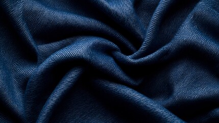 Obraz premium Deep Blue Fabric Texture: A Luxurious and Soft Textile