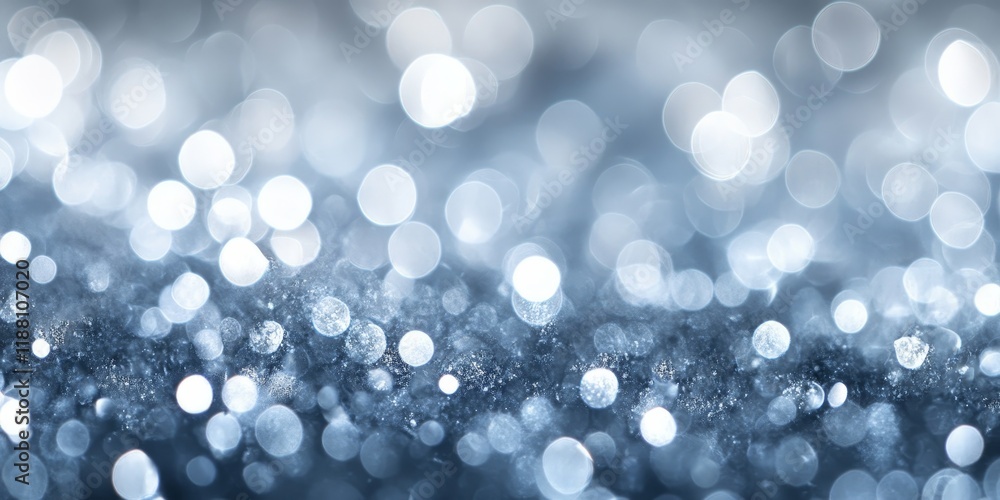 Poster abstract background featuring silver and white bokeh lights creates a mesmerizing visual effect, mak