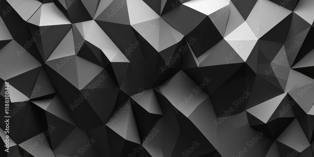 Aufkleber a background composed of black and white polygonal shapes. this minimalist overlay features a monoch