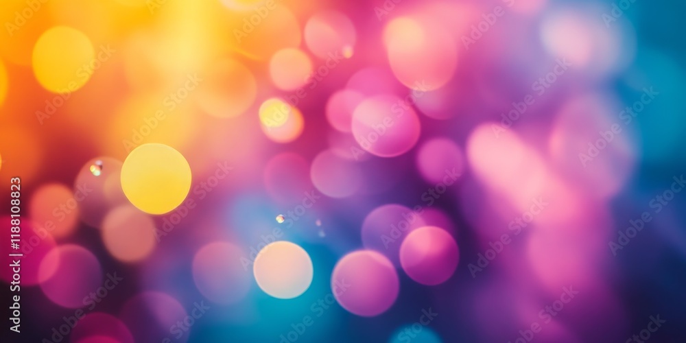 Poster defocused colorful background captured from a low angle, showcasing vibrant hues and an abstract ble