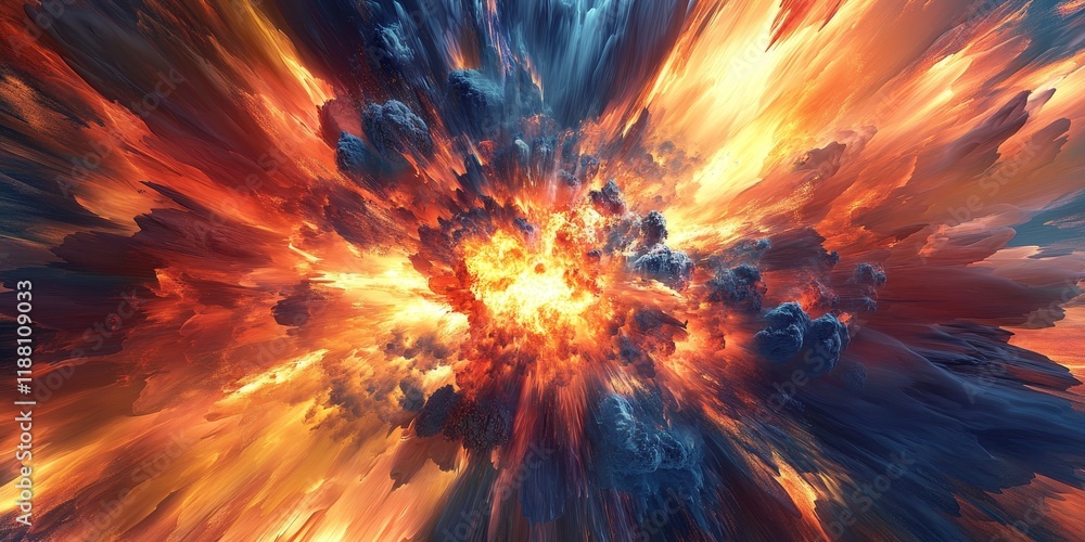 Aufkleber abstract explosion background scene showcases dynamic and vibrant visuals that convey an energetic a