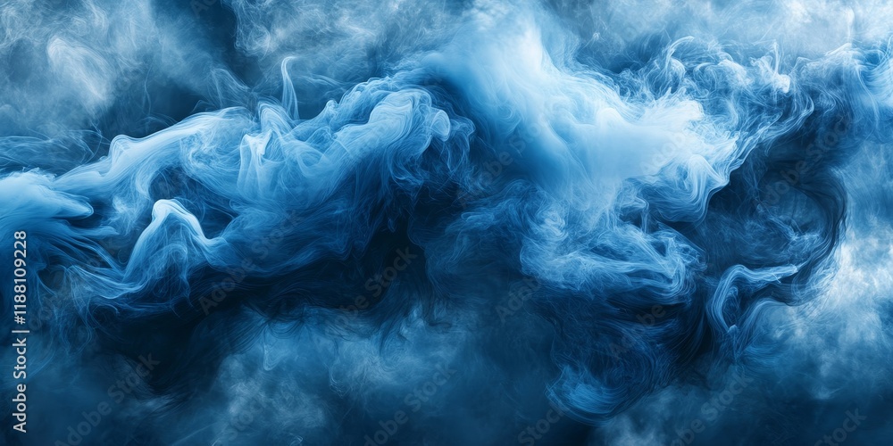 Poster abstract background featuring dark blue smoke combined with ocean like clouds creates a captivating 