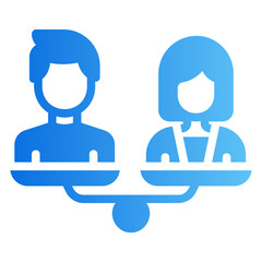 gender equality Gradient icon