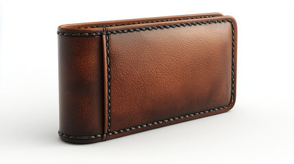leather wallet isolated on white