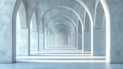 Iconic architectural arches with symmetrical arrangements.