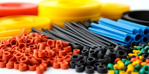 TPU Rubber, TPE Rubber, TPE Silicone Rubber, and TPE Material Collection are all types of thermoplastic elastomers, all displayed on a white background.