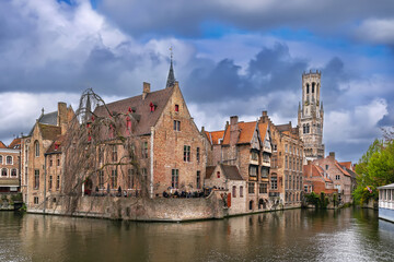 Naklejka premium View of Bruges canal, Belgium