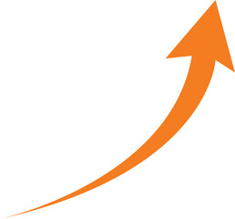 up arrow sign vector in yellow color
