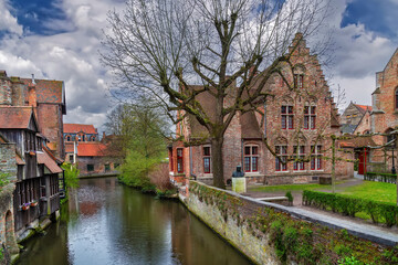 Naklejka premium View of Bruges canal, Belgium