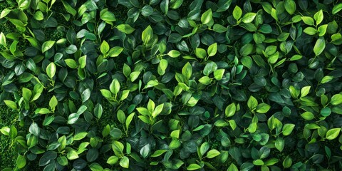 Artificial green bushes create a stunning wall background decoration, enhancing the nature background concept with vibrant greenery and artistic flair for any space.