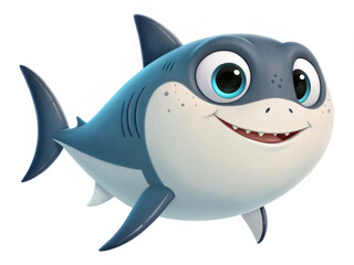 Obraz premium cartoon shark. shark, fish, animal, sea, dolphin, ocean, vector, cartoon, illustration, white, underwater, isolated, blue, water, fin, nature, predator, marine, swimming, wildlife, swim, mammal, dange