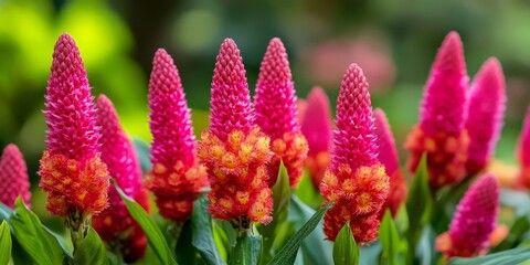 Vibrant cockscomb flowers bloom beautifully in the garden, showcasing their unique texture and colors, making the garden an inviting space filled with stunning cockscomb flower displays.