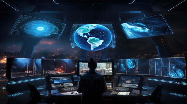 Global Network Monitoring in Futuristic Control Center