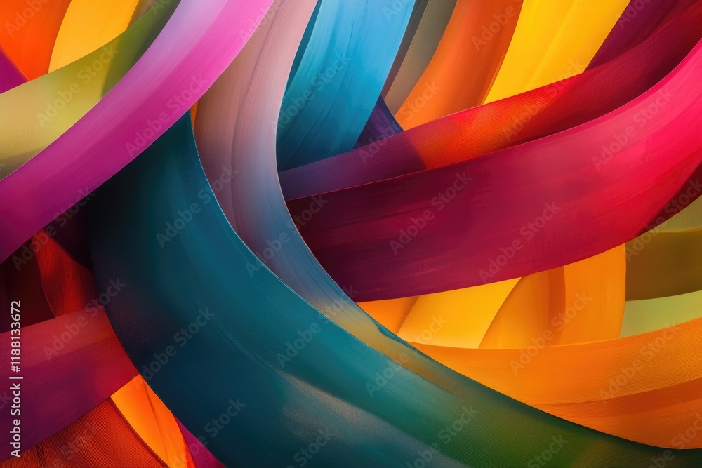Aufkleber an abstract background of different colors and lines