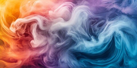 Obraz premium Vibrant and abstract colorful fume swirls create a mesmerizing visual experience, showcasing the beauty of abstract colorful fume swirls in an artistic expression of movement and color.
