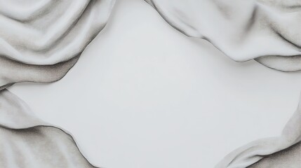 Grey Fabric Draped With Central White Space
