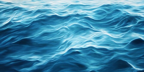 Obraz premium Vibrant sea ocean blue surface water creates a stunning background, showcasing the captivating beauty of the sea ocean blue hues that inspire serenity and tranquility.