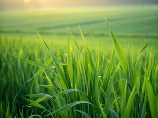Obraz premium green grass in the wind. grass, nature, plant, spring, field, meadow, summer, lawn, isolated, growth, fresh, macro, environment, season, green, close-up, blade, agriculture, bright, garden, outdoors, 