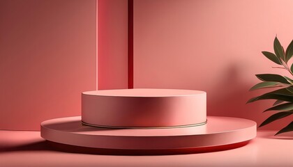 3D Valentine Podium with Smooth Pink or Red Finish