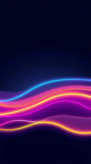 Obraz premium Abstract Bright Neon Waves Background