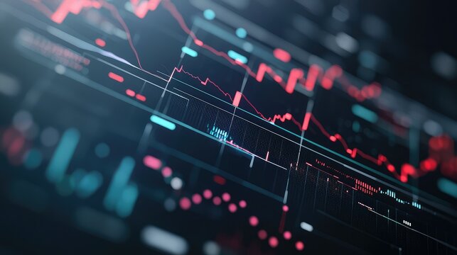 Abstract Financial Data Visualization with Stock Market Trends