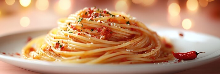 Delicious Spaghetti Aglio e Olio with a Spicy Kick