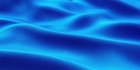 Abstract Blue Wavy Pattern With Tiny Circular Dots