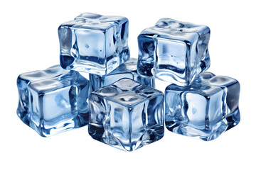 ice cubes isolated on white