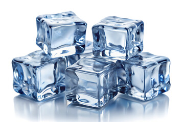 ice cubes isolated on white background