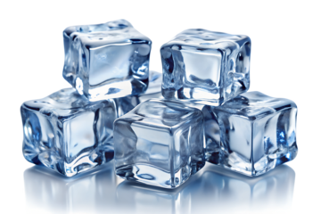 ice cubes isolated on white background