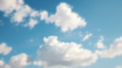 Fototapeta premium Abstract Blurry Sky with Delicate White Clouds, Representing Serene and Tranquil Atmosphere