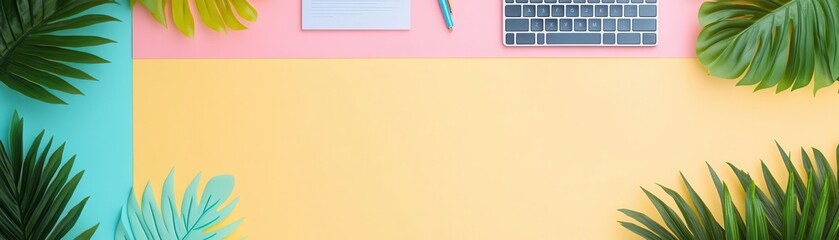 framework flat design top view workflow theme animation colored pastel