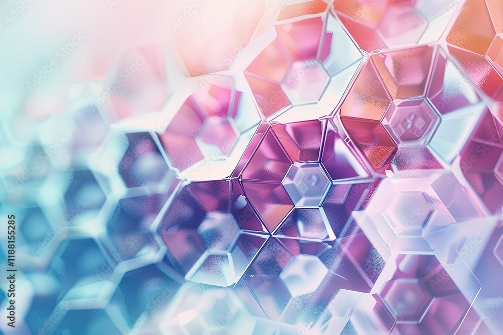 Aufkleber modern conceptual background with hexagonal structure. modern conceptual medical science geometry. l