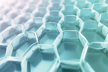 Obraz premium modern conceptual background with hexagonal structure. modern conceptual medical science geometry. Light pastel color. Design for science and medical hi tech, mechanical technology concept