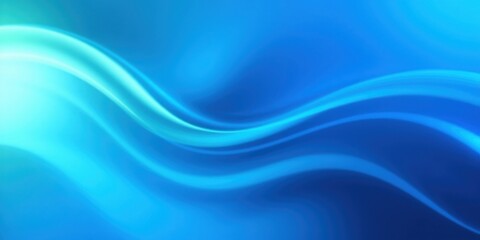 Fototapeta premium Abstract Blue Gradient Background with Smooth Flowing Waves and Glowing Light Effects