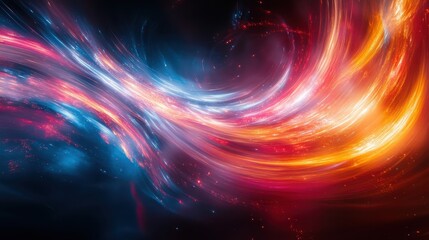 Fototapeta premium A beautiful shot of fireworks creating colorful trails and patterns against a pitch-black sky