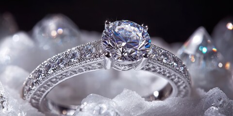 A breathtaking view of a grand ice pagoda surrounded by smaller structures, all glowing in multicolored lights at an ice festival