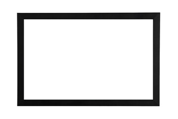 Simple black frame with a thin matte finish, ideal for diplomas, isolated. Isolated on transparent or white background cut out